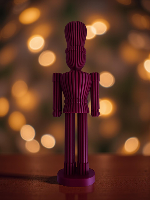 Red Nutcracker - Ribbed Design