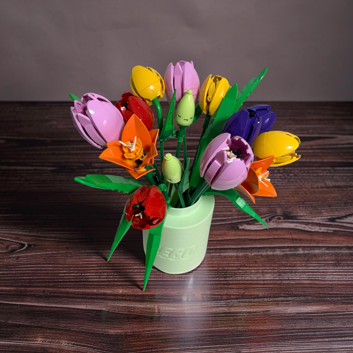 Lego Inspired Cylinder Vase – Perfect for LEGO® Botanicals Displays 10280