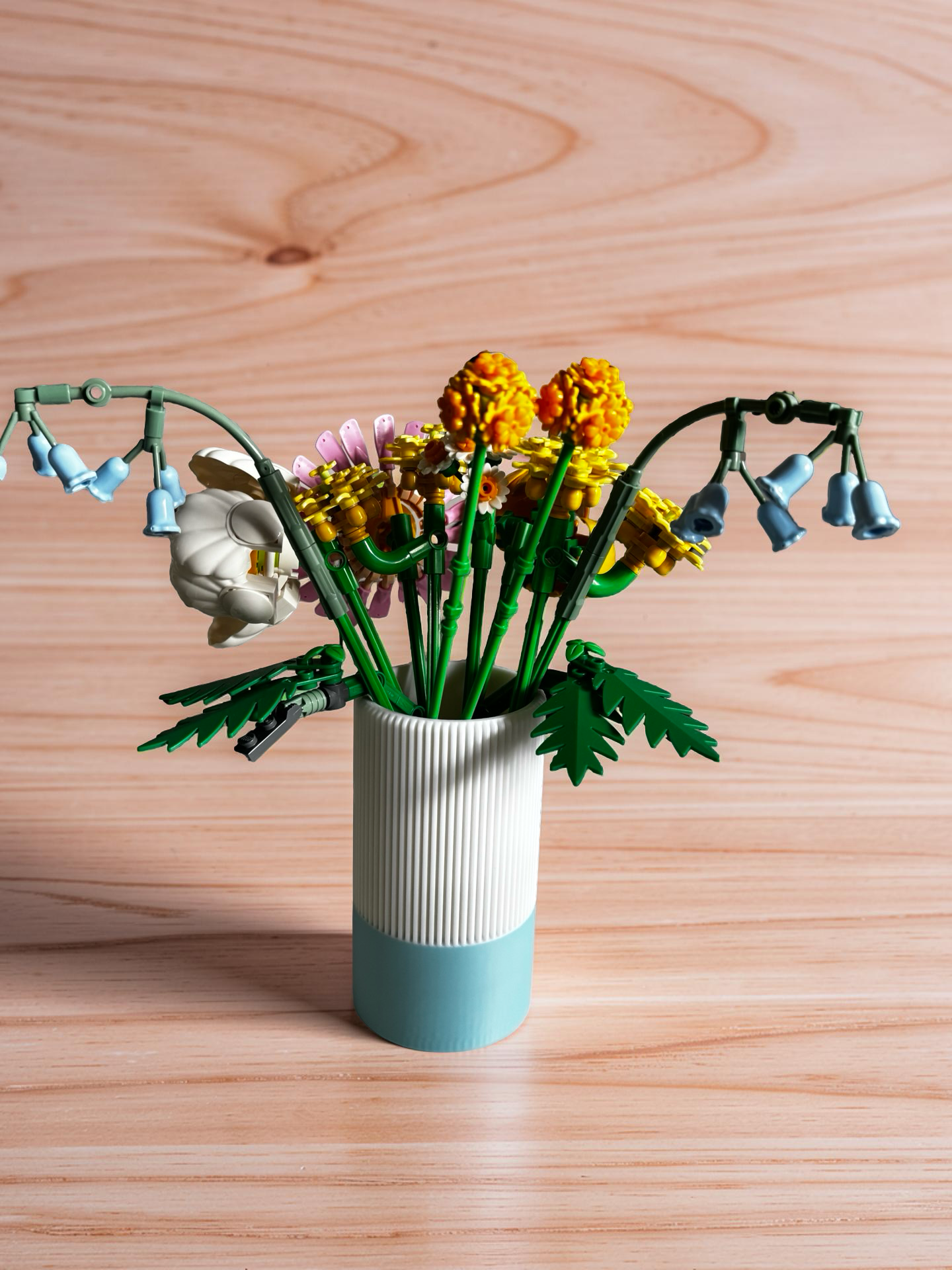 Vase for LEGO Petite Sunny Bouquet Set 10347– 12cm Vase – Custom Colour Base