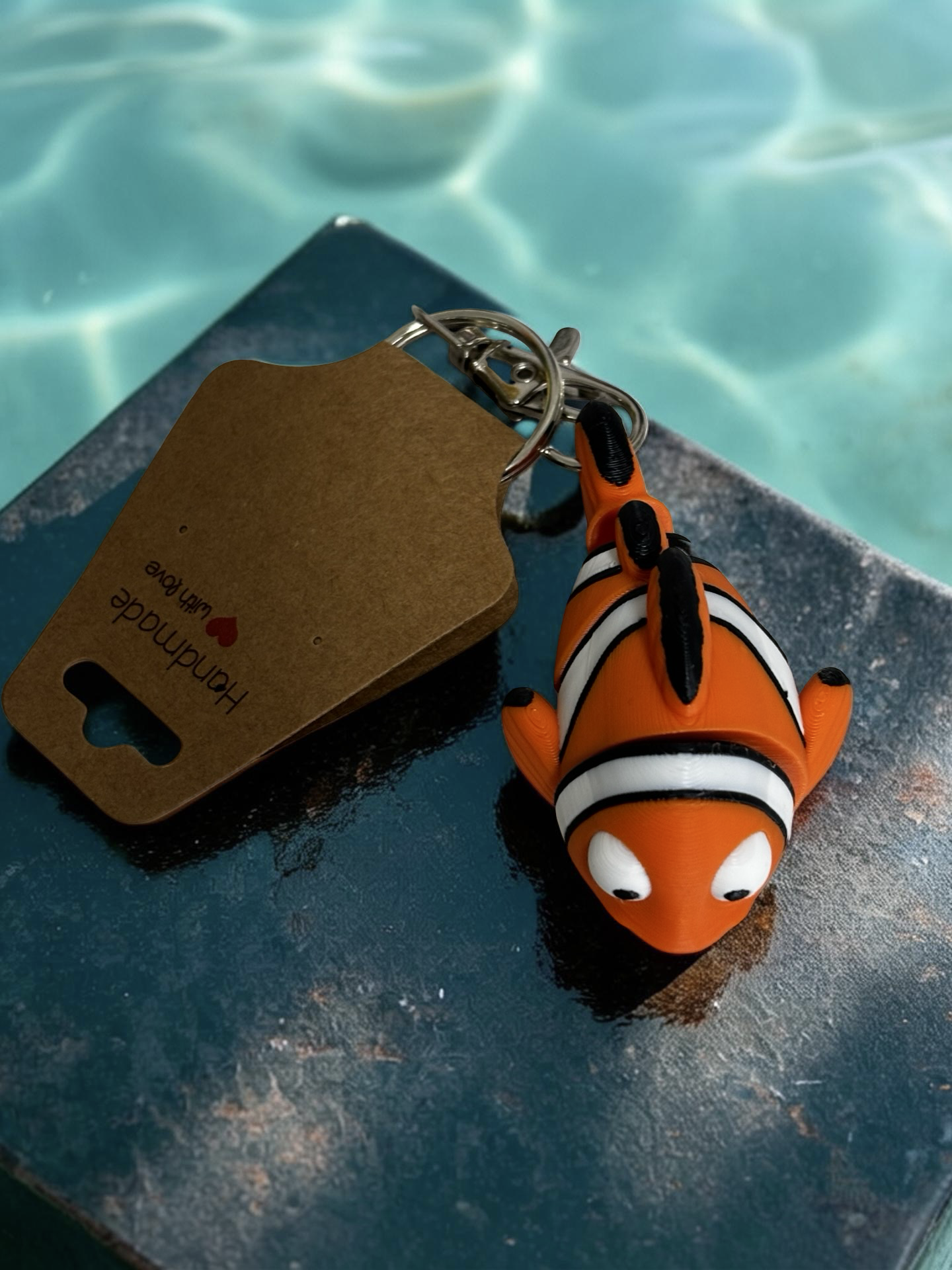 Clownfish (Nemo) Fidget Toy or 3D Printed Keychain, Ocean Friend