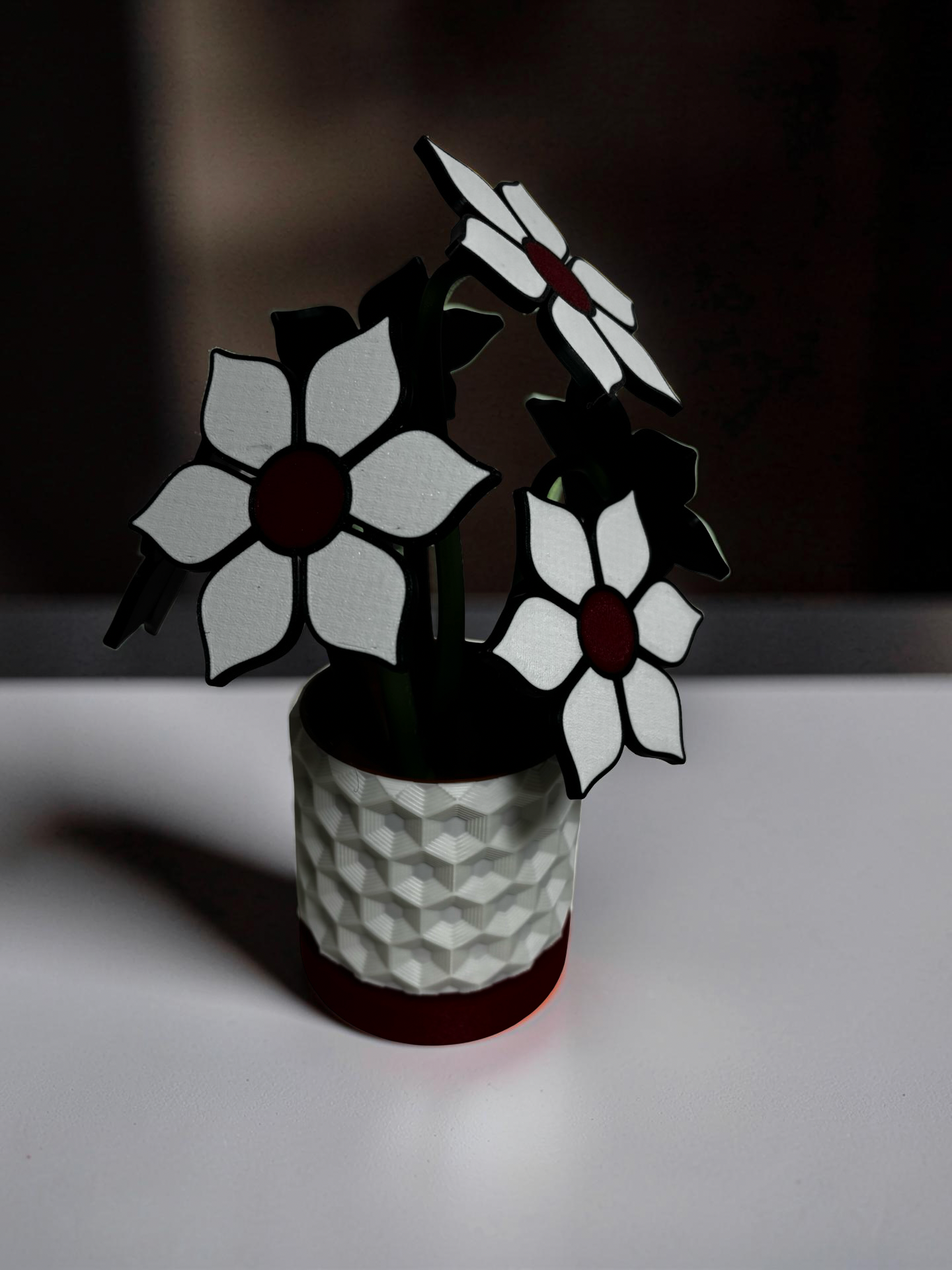 Flower Coaster Set with Magnetic Holder | 6 Flower Coasters | Modern decor