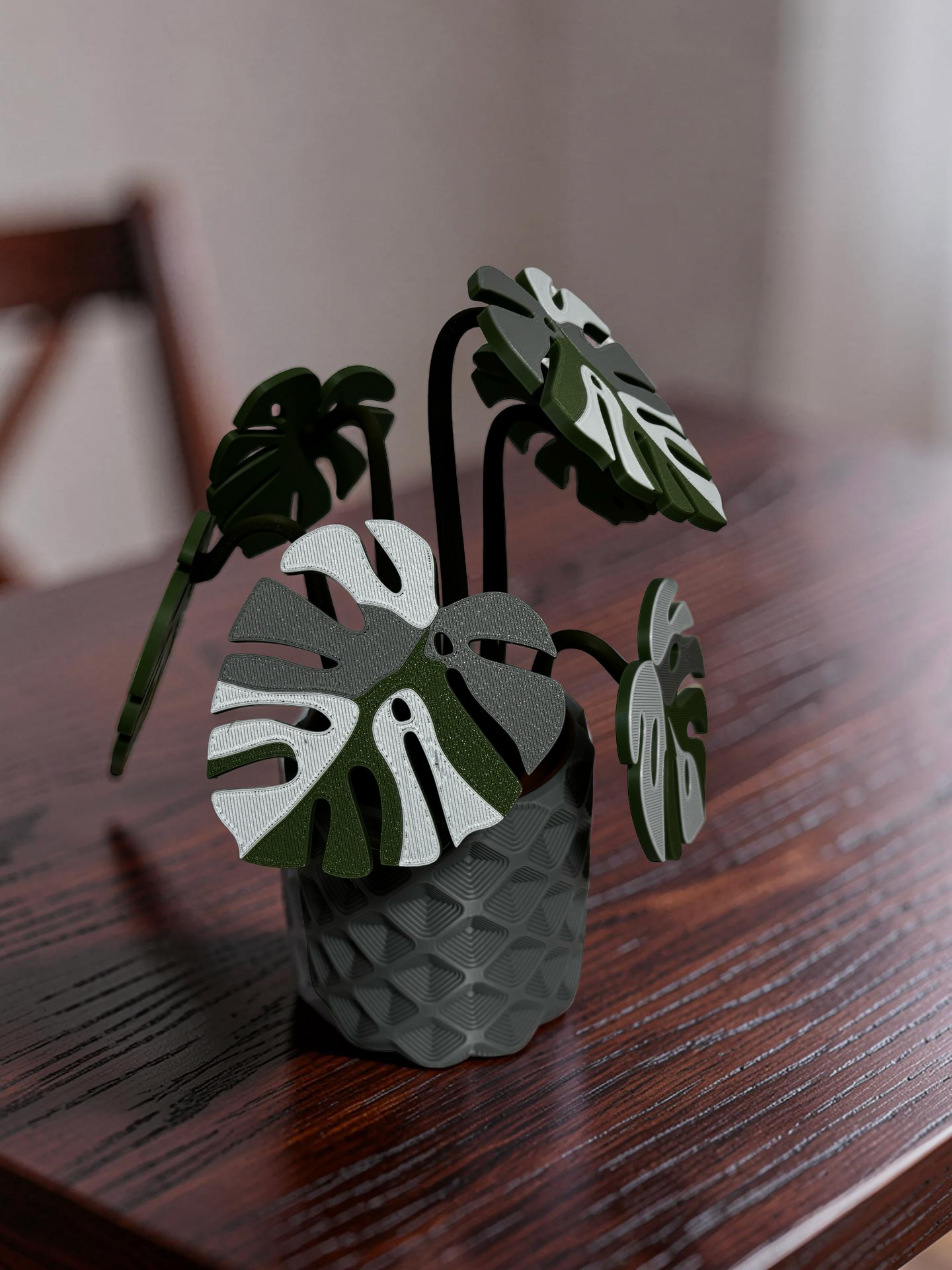 Monstera Coaster Set with Magnetic Holder | 6 Leaf Coasters | Modern decor
