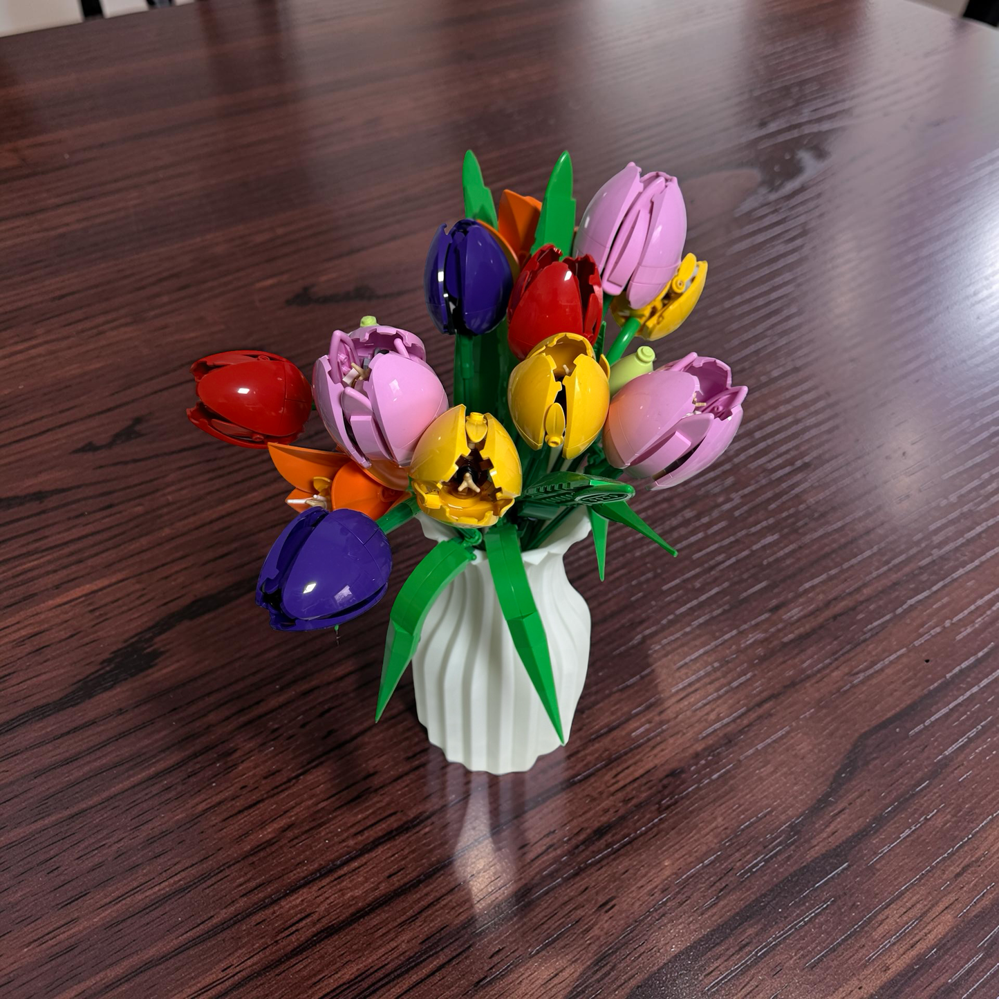Vase for LEGO Botanical Flower Bouquet Sets 10280 10313 10328, Ribbed Hourglass.