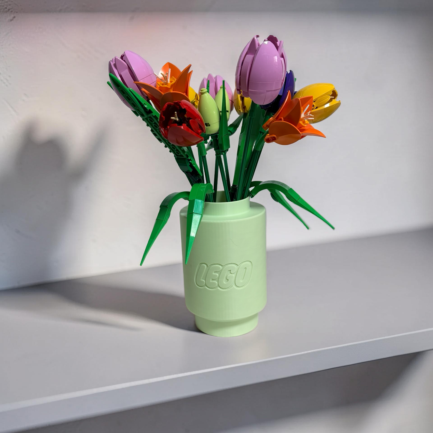 Lego Inspired Cylinder Vase – Perfect for LEGO® Botanicals Displays 10280