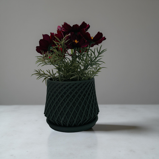 3D Printed Geometric Olive Planter