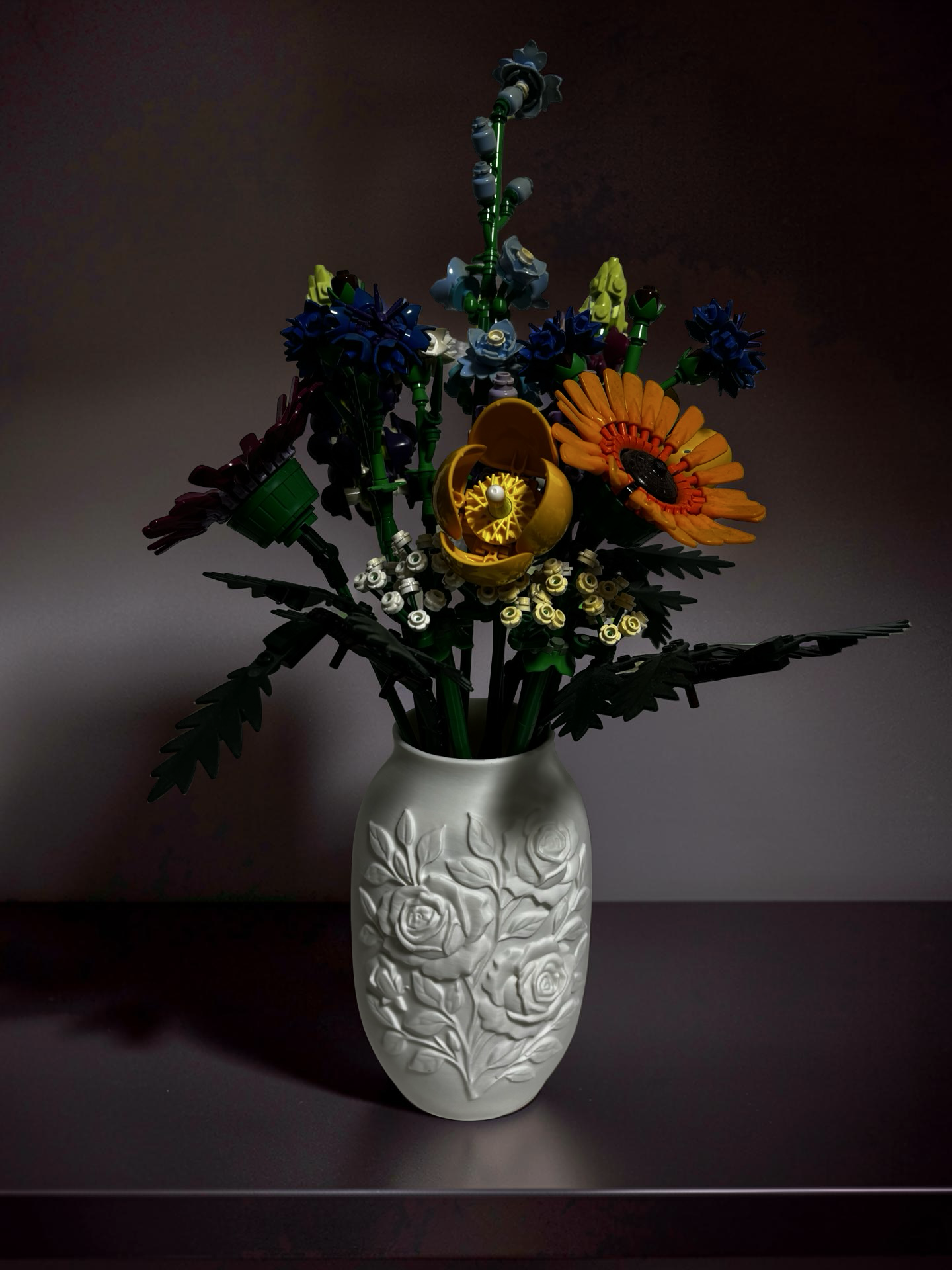 Rose Vase For Lego Flowers Bouquet, Roses 10280 10374 All Botanicals Collections