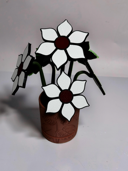 Flower Coaster Set with Magnetic Holder | 6 Flower Coasters | Modern decor