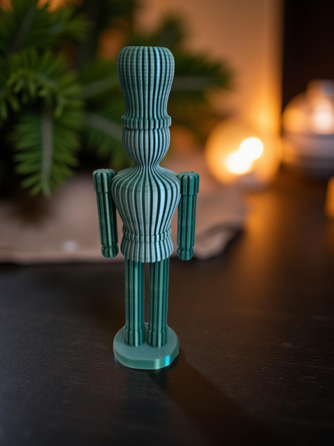 Green & White Nutcracker - Ribbed Design
