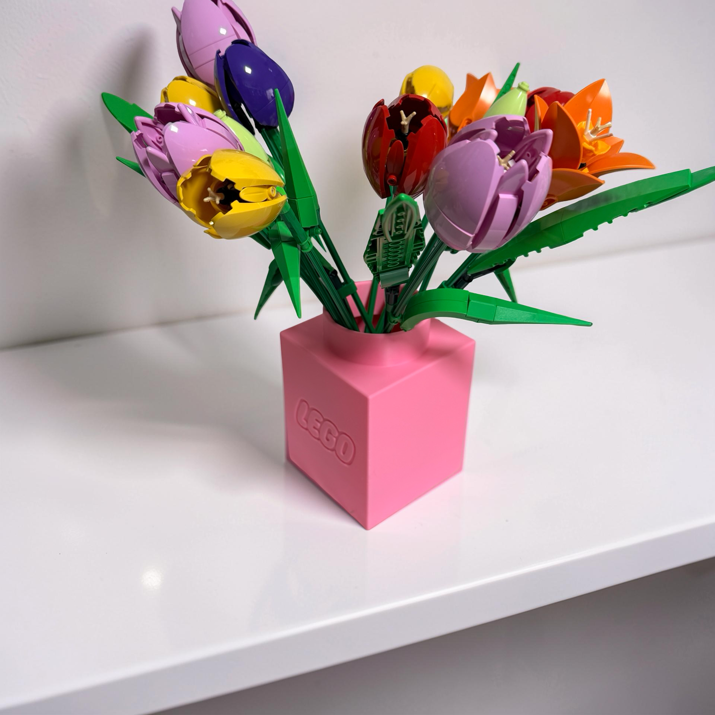 Lego Inspired Square Vase – Perfect for LEGO® Botanicals Displays 10280
