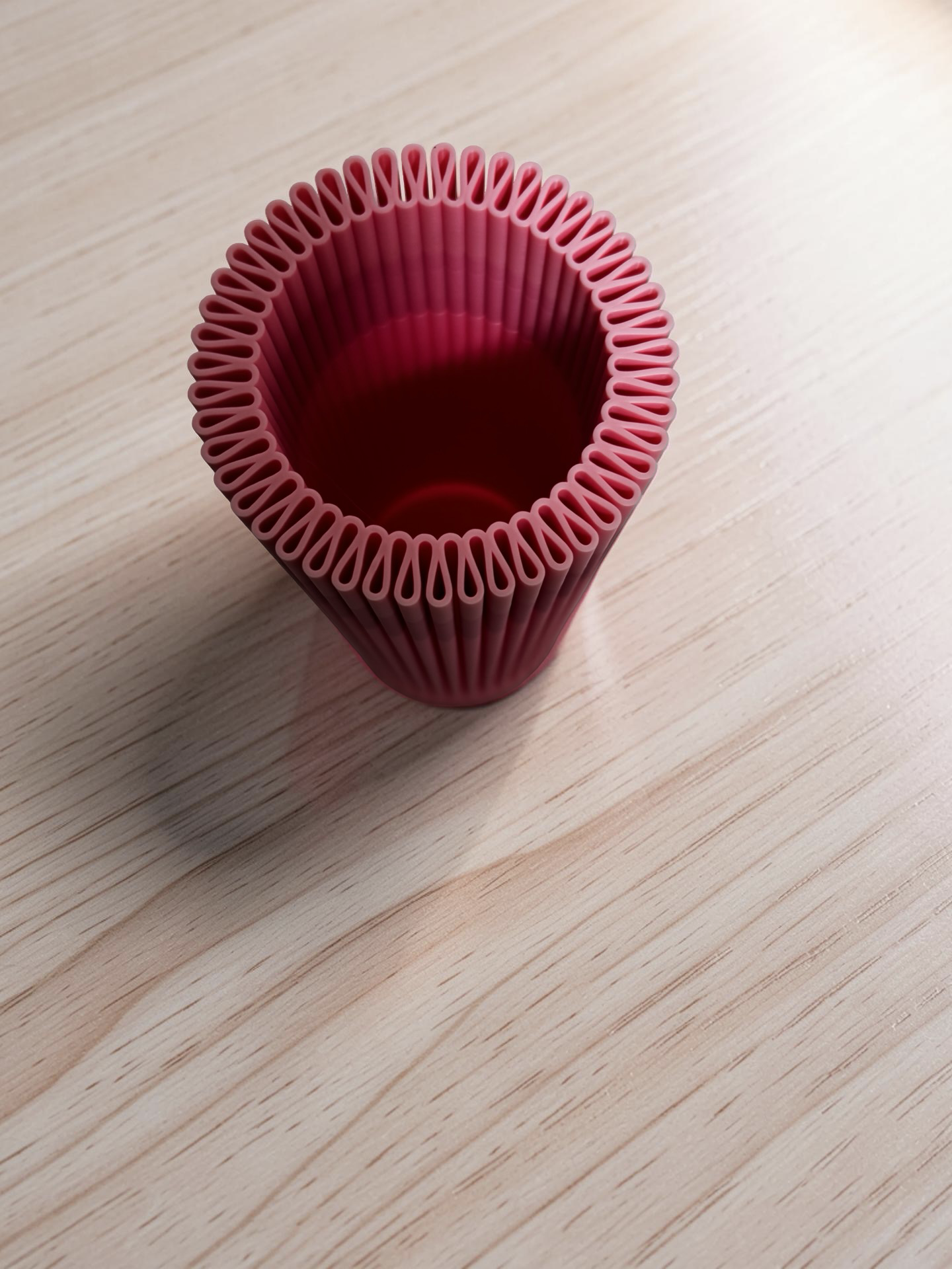 Vase for LEGO Magnolia Branches 11510 | Modern Ribbed Vase | 18cm Tall