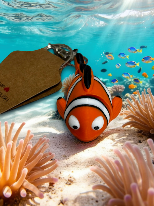 Clownfish (Nemo) Fidget Toy or 3D Printed Keychain, Ocean Friend