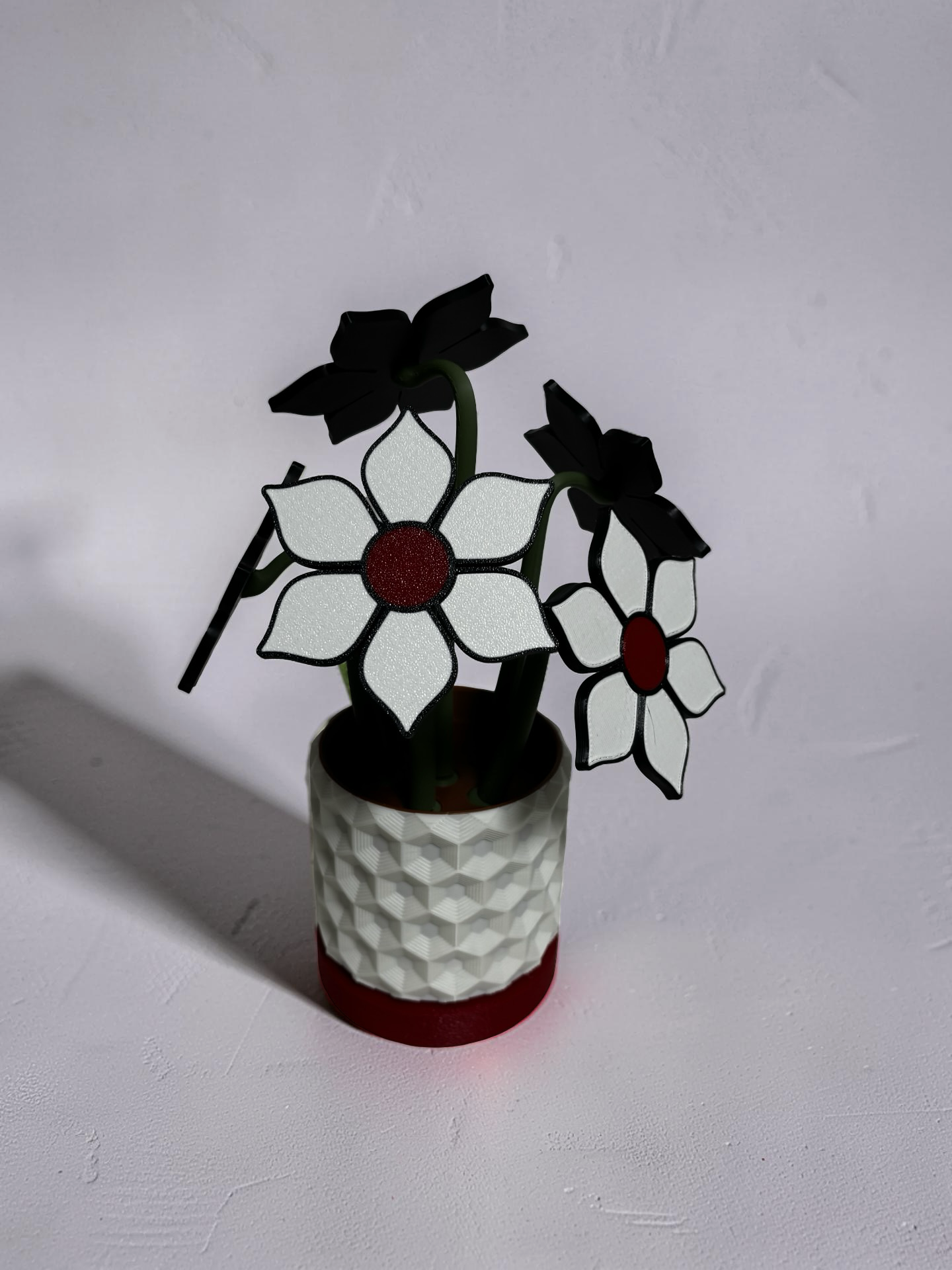 Flower Coaster Set with Magnetic Holder | 6 Flower Coasters | Modern decor