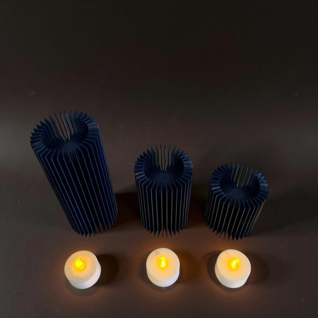 Trio of Interlocking Tealight Holders