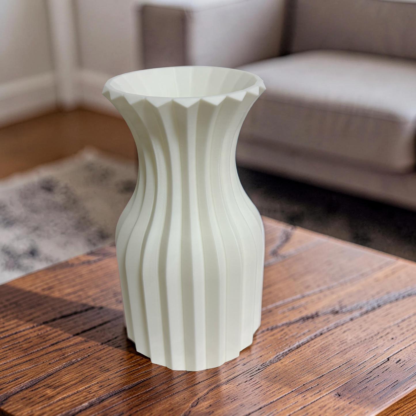 Vase for LEGO Botanical Flower Bouquet Sets 10280 10313 10328, Ribbed Hourglass.