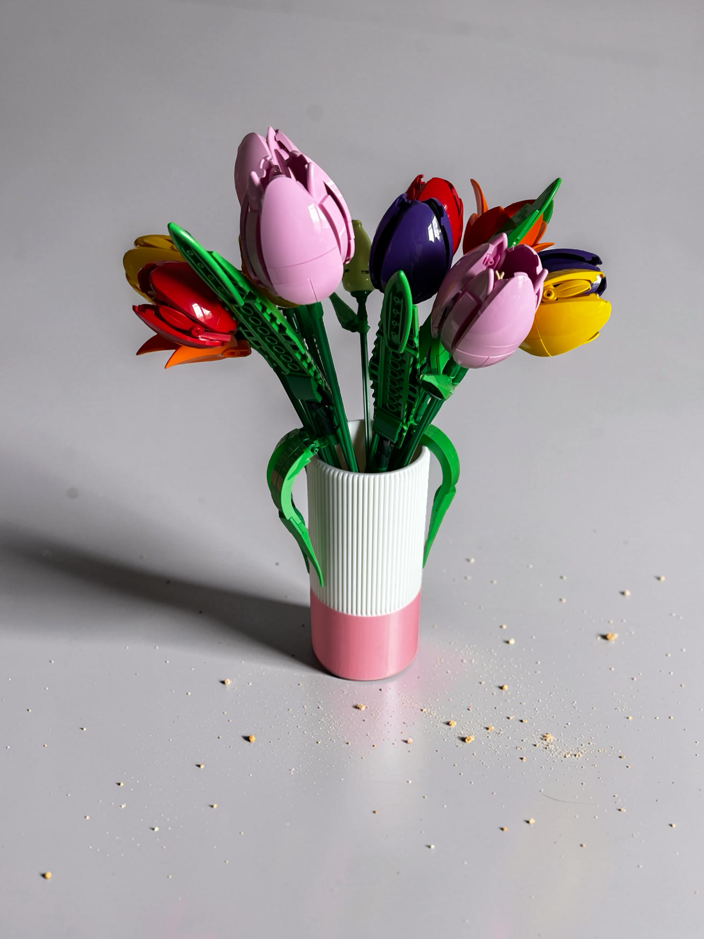 Vase for LEGO Botanicals, Bouquets & Flower Sets 17cm Vase – Custom Colour Base