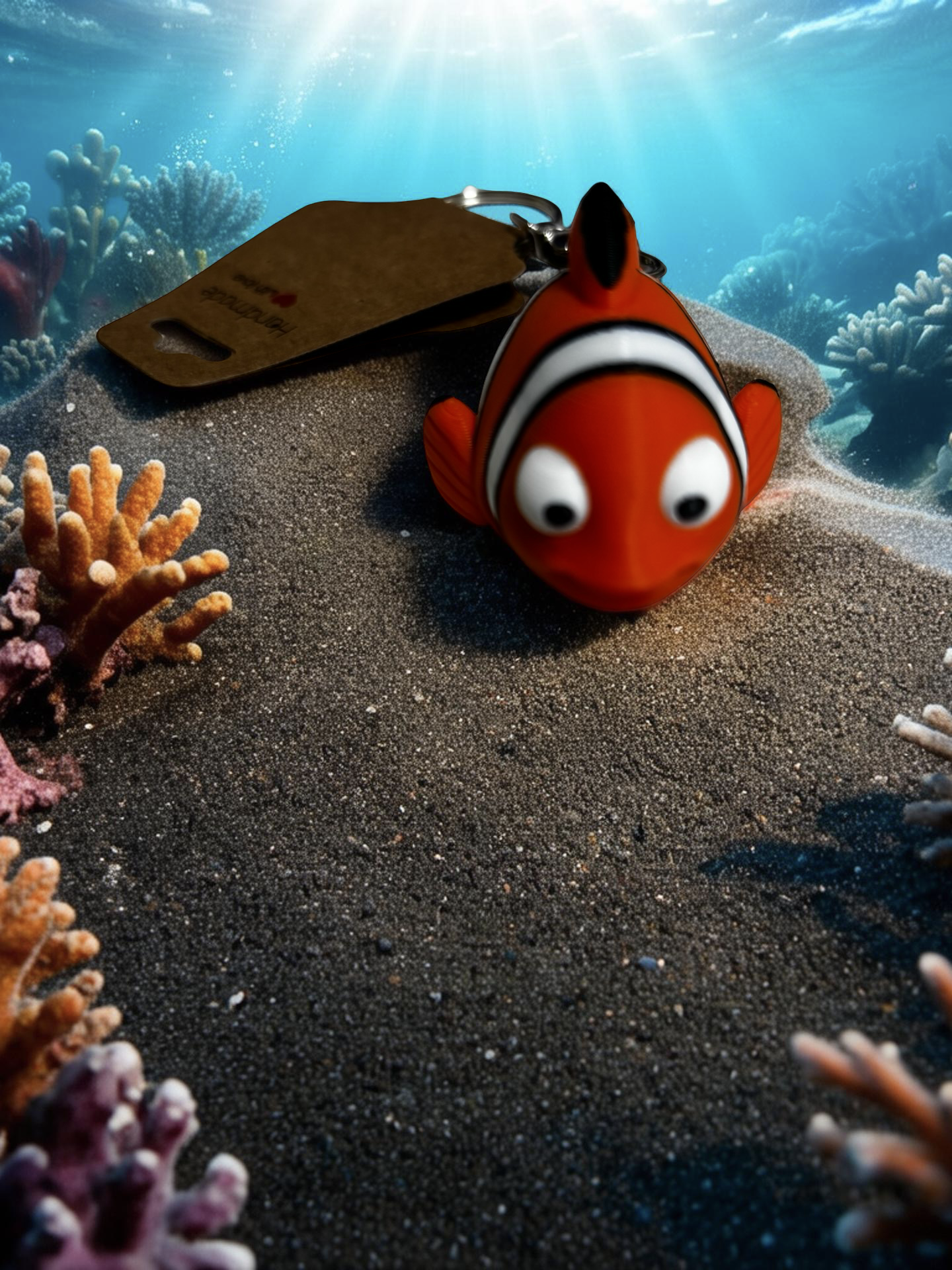 Clownfish (Nemo) Fidget Toy or 3D Printed Keychain, Ocean Friend