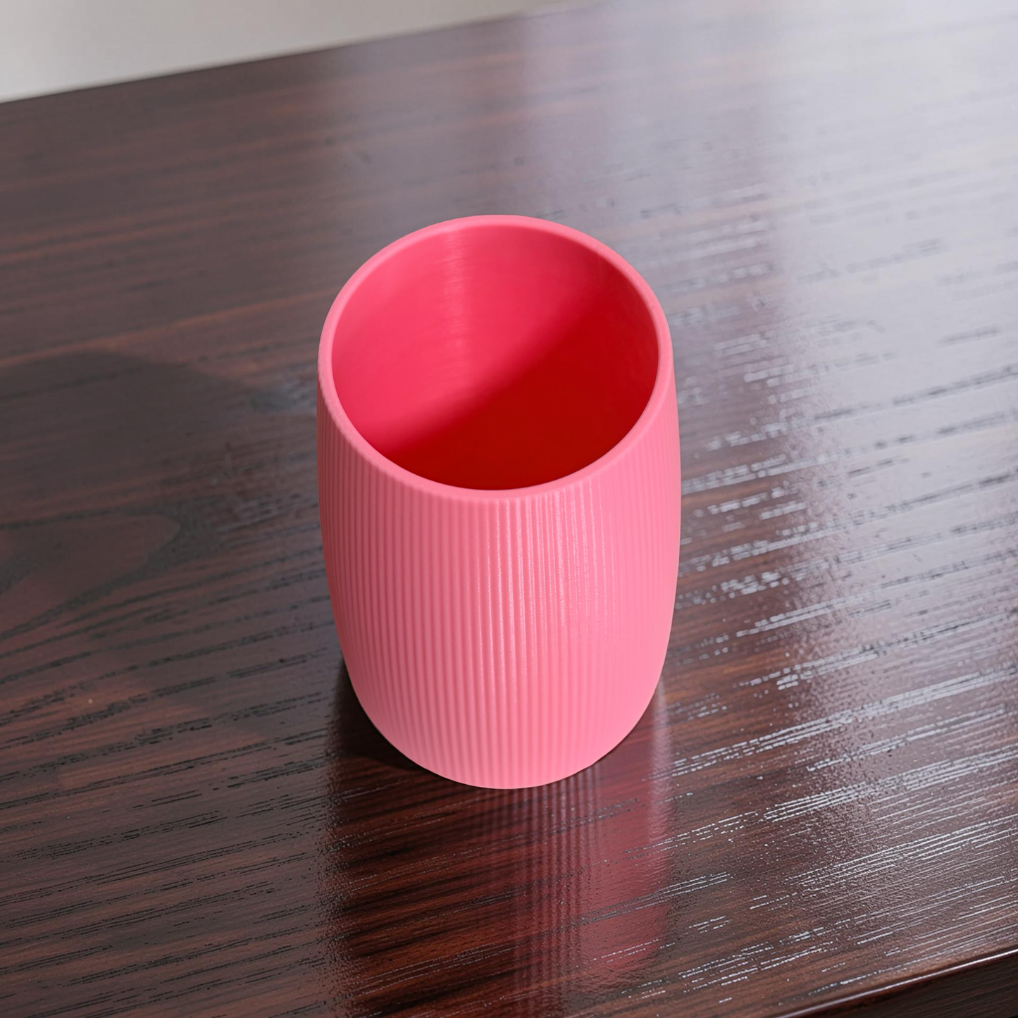 Vase For Displaying Lego Botanical Flowers, Ribbed Cylinder Vase 17cm