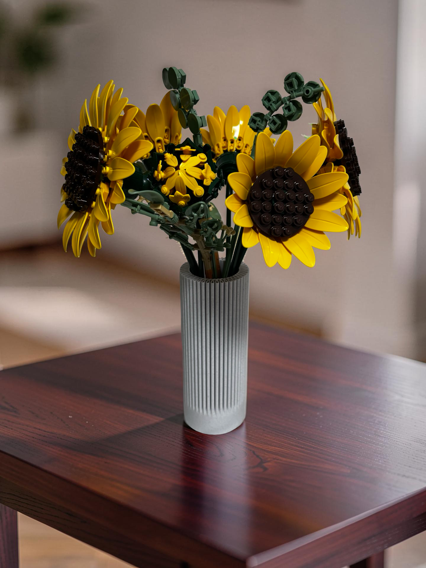 Vases For All LEGO Flowers Sets, Botanicals & Roses In A Modern Ribbed Design