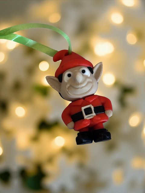 Red Elf Keychain/Fidget/Christmas Tree Decoration