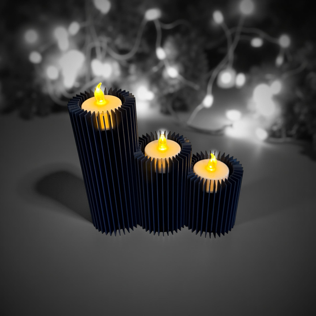 Trio of Interlocking Tealight Holders