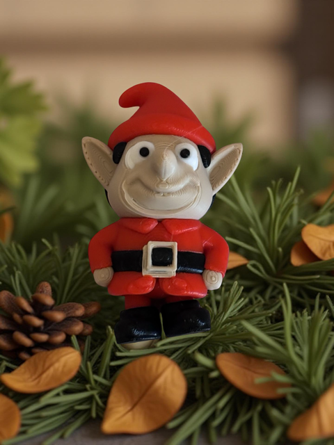 Red Elf Keychain/Fidget/Christmas Tree Decoration