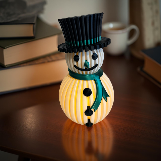 Snowmen Tealight Holders - Ribbed