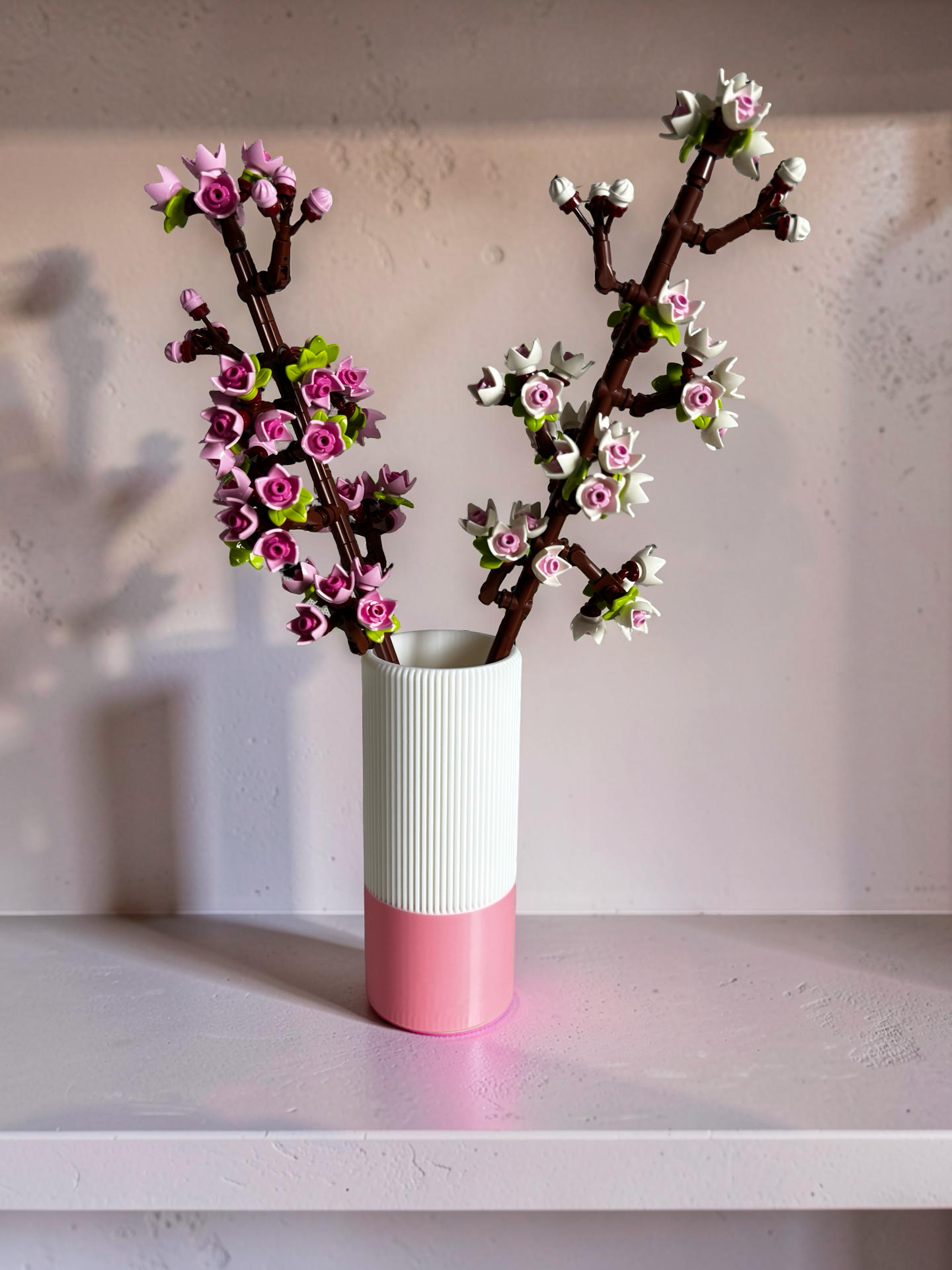 Vases For All LEGO Flowers Sets, Botanicals & Roses In A Modern Ribbed Design