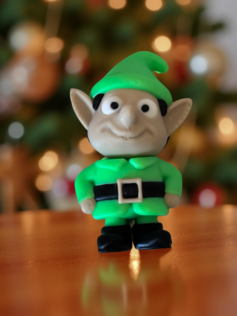 Green Elf Keychain/Fidget/Christmas Tree Decoration