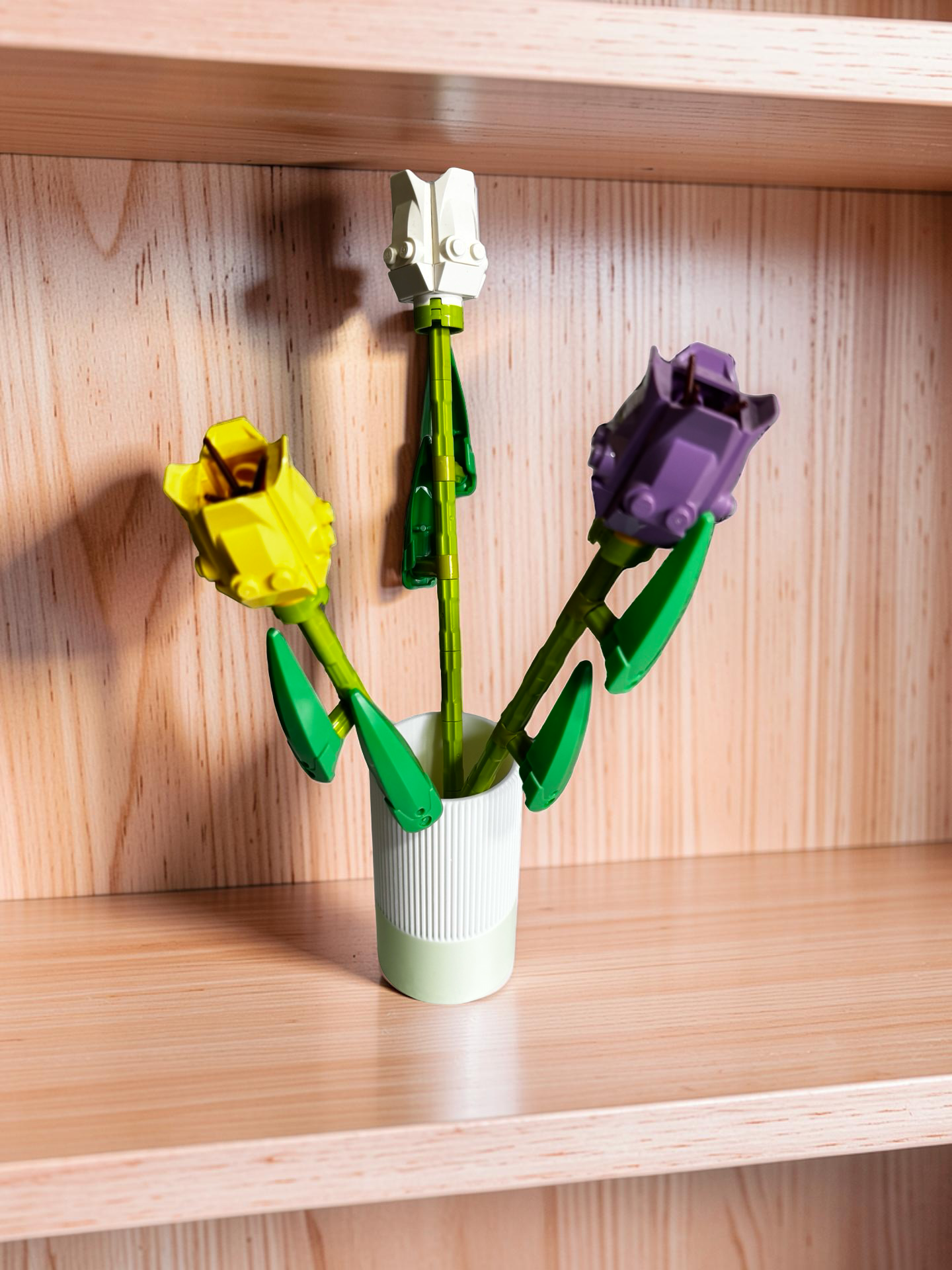 Vases For All LEGO Flowers Sets, Botanicals & Roses In A Modern Ribbed Design