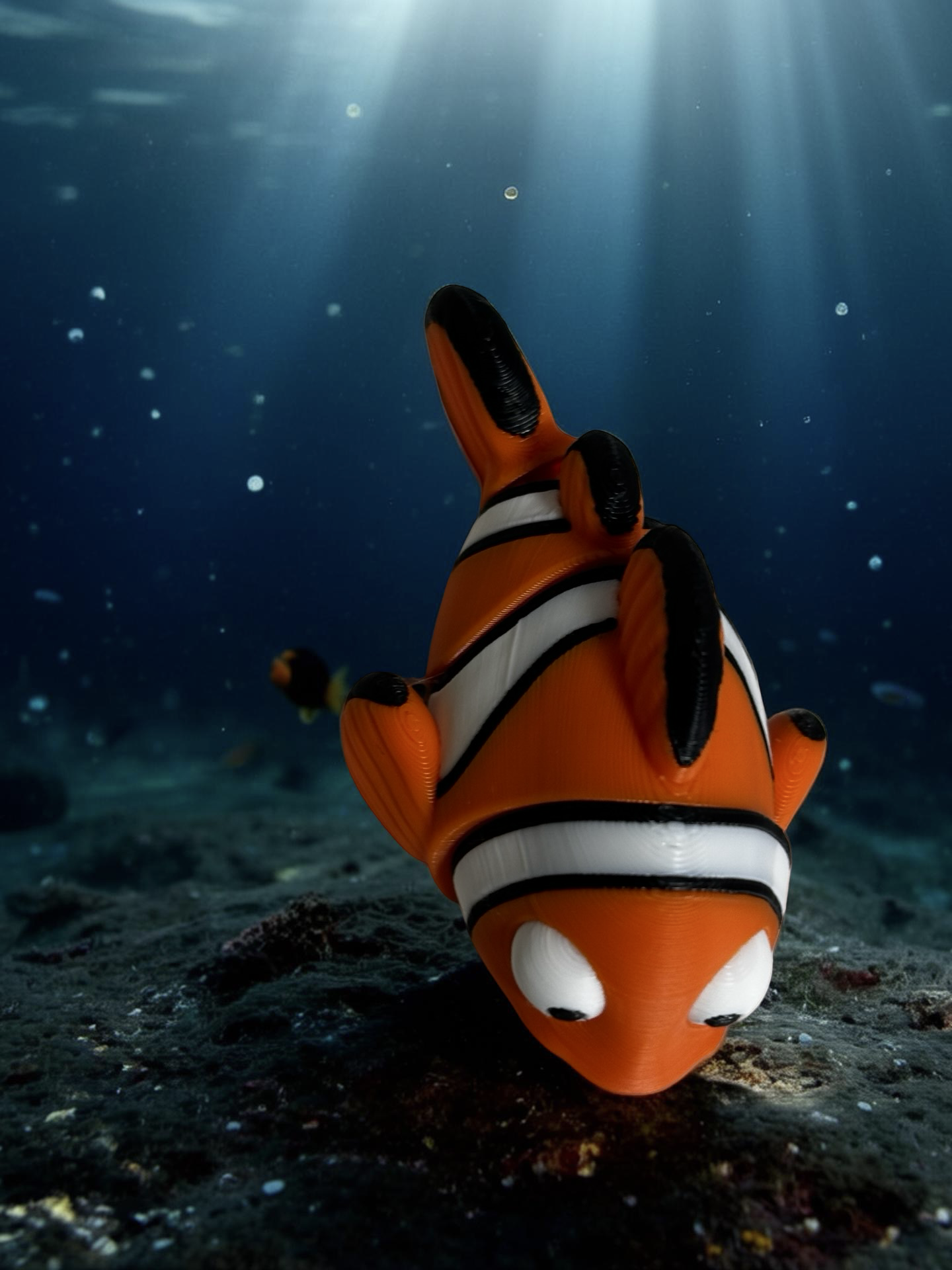 Clownfish (Nemo) Fidget Toy or 3D Printed Keychain, Ocean Friend